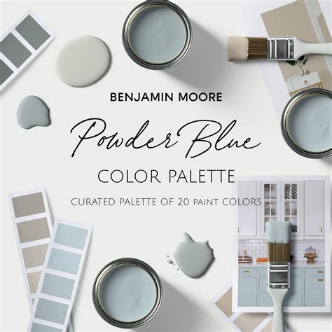 Benjamin Moore Powder Blue Paint Color Palette For Home Etsy