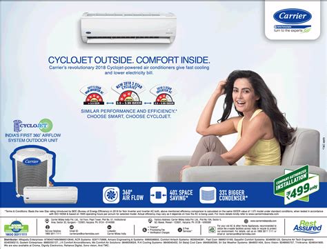 Air conditioners monitor and regulate the air temperature via a thermostat. Carrier Cyclojet Outside Comfort Inside Air Conditioners ...