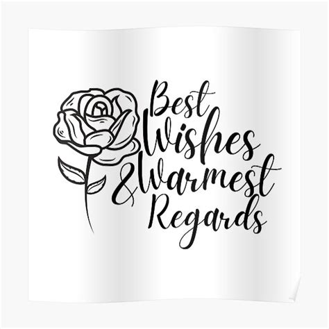 Best Wishes Warmest Regards Schitts Creek Rose Print Poster For