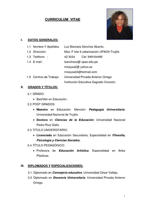 Resume formats make sure that. Modelo En Word De Curriculum Vitae Europeo | Modelos de ...