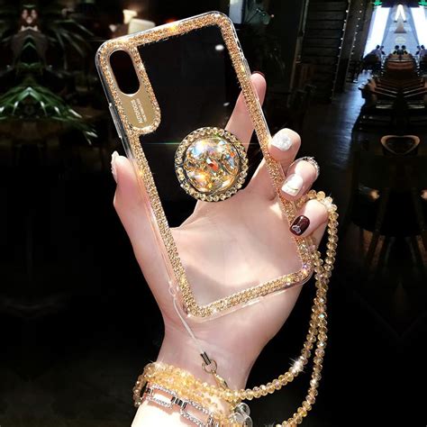 Luxury Bling Glitter With Finger Ring Case For Iphone X 8 7 6 6s Plus