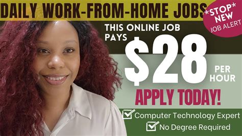 28 PER HOUR ONLINE ENTRY LEVEL INFORMATION TECHNOLOGY NO DEGREE