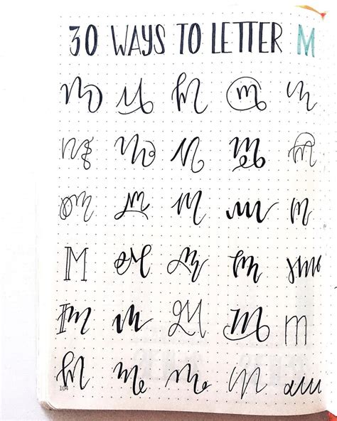 Bullet Journal Lettering Alphabet