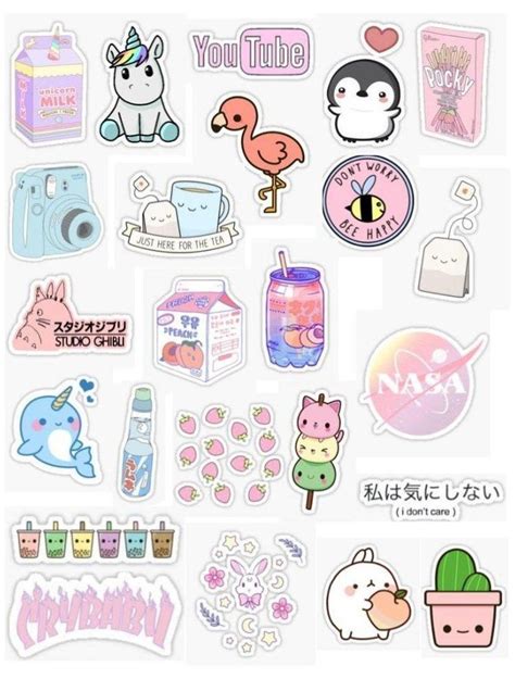 Kawaii Printable Stickers