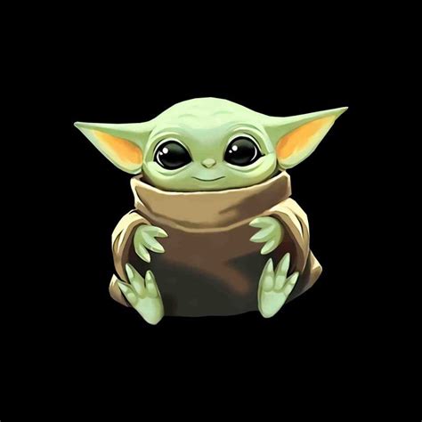 140 Baby Yoda Svg Grogu Silhouette Svg Png Eps Dxf File
