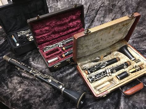 Clarinets Lot Of Four W Cases Reverb