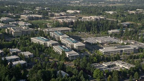 5k Stock Footage Aerial Video Of Microsoft Headquarter Office Complex