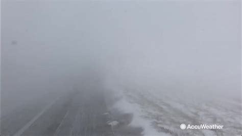 Vicious Howling Winds From Blizzard Makes Visibility Near Impossible