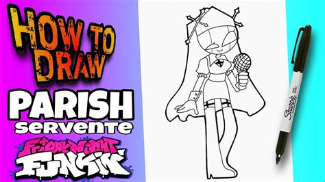 How To Draw Parish From Friday Night Funkin Step By Step Como