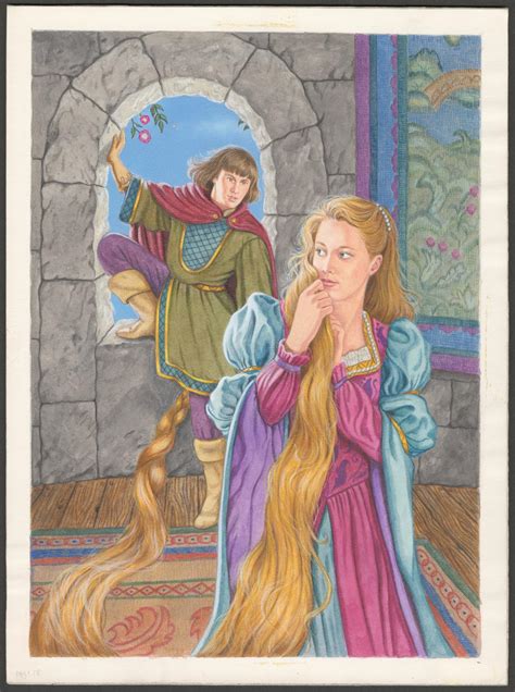 [the prince enters rapunzel s tower page 18 illustration] unt digital library