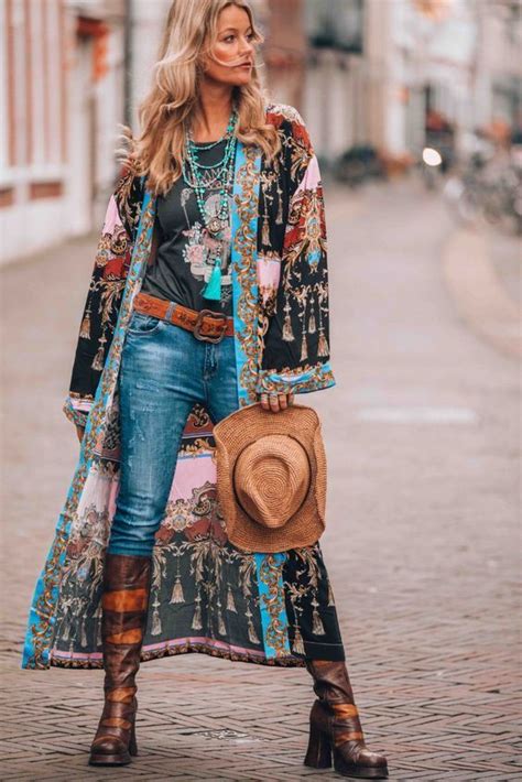 Fall Style Hippie Style Bohemian Style Kimono Estilo Hippie Chic