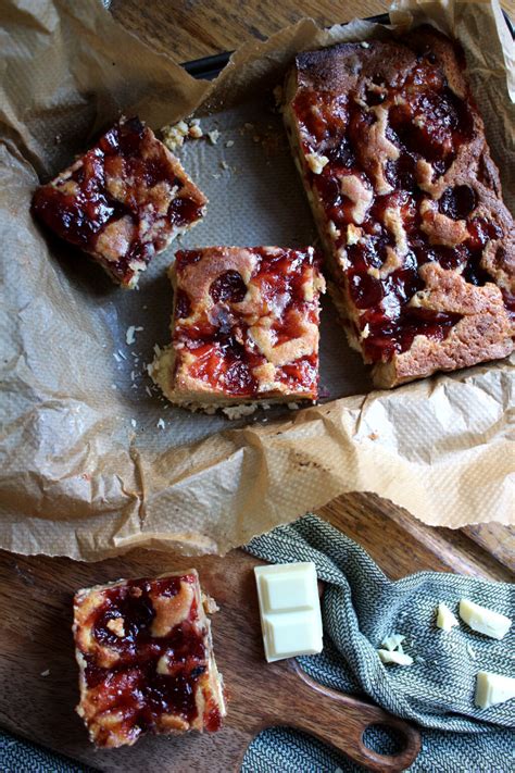 Cherry Bakewell Blondies The Lovecats Inc