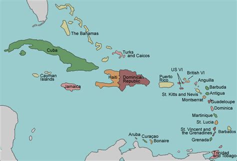 Map Of The Caribbean Latin America Map Central America Map North