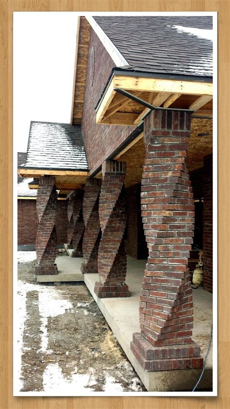 Twisted Brick Columns Детали архитектуры Заборы заднего двора