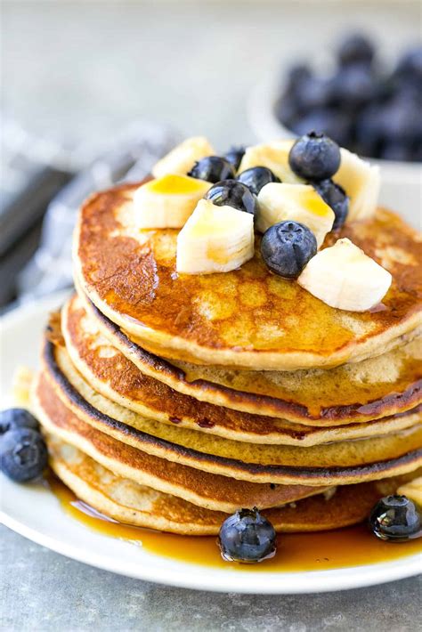 Blueberry Banana Pancakes Healthy Breakfast Pancakes