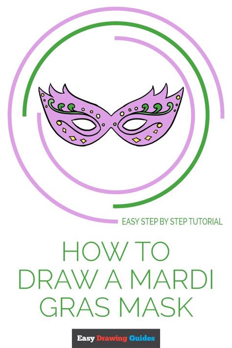 How To Draw A Mardi Gras Mask Easy Step By Step Drawing Tutorial
