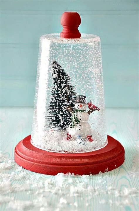 Plastic Cup Christmas Snow Globes Christmas Snow Globes Diy