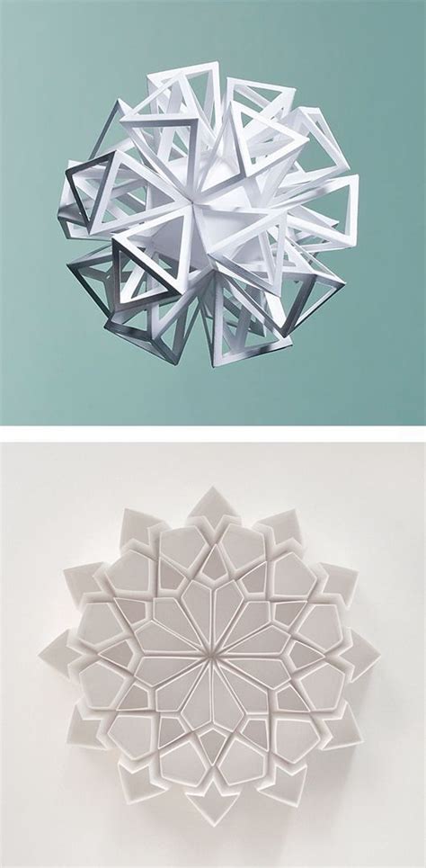 Folded Paper Sculptures By Matt Shlian Inspiration Grid Paper