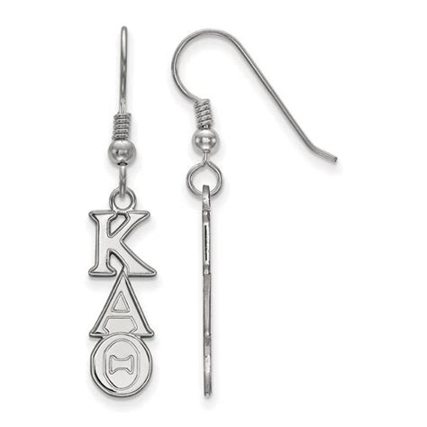 Kappa Alpha Theta Sorority Drop Earrings In Sterling Silver Zales