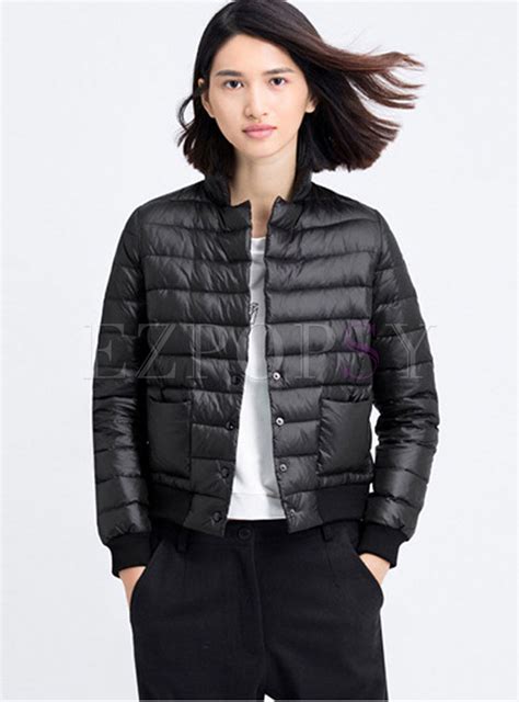 Download Outwear | Down Coats | Mock Neck Lightweight Short Puffer Jacket