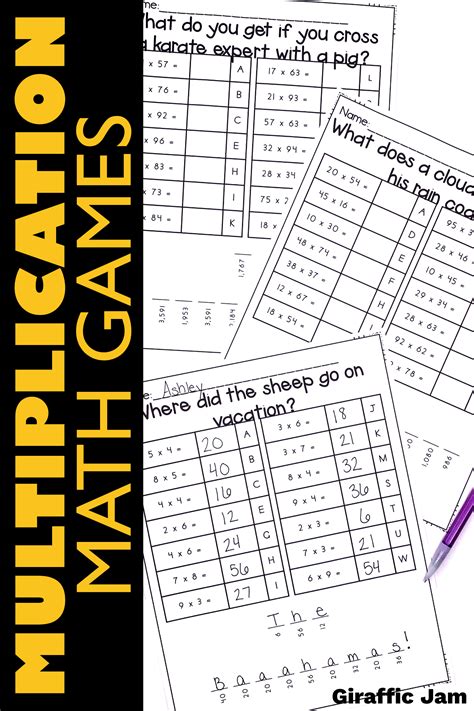 Multiplication Games Printable For 4th Graders Printable Templates