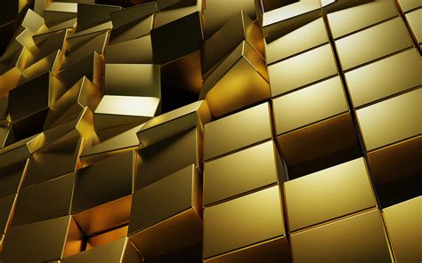 1440x900 Gold 3d Cubes 4k 1440x900 Resolution Hd 4k Wallpapers Images