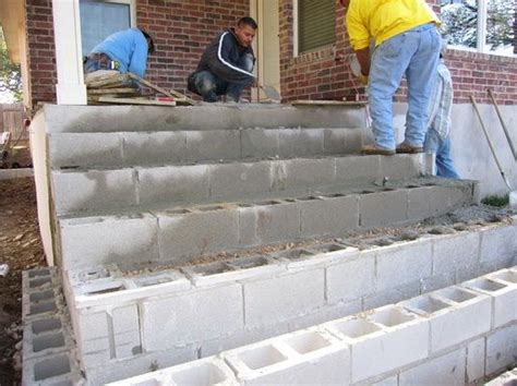 Services Cm Masonry Concrete Steps Front Porch Steps Brick Steps