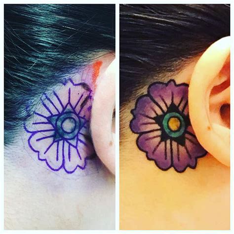 Poppy Flower Tattoo Behind Ear Best Tattoo Ideas Gallery