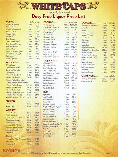 Price liquor products directory and price liquor products catalog. Liquor Price List