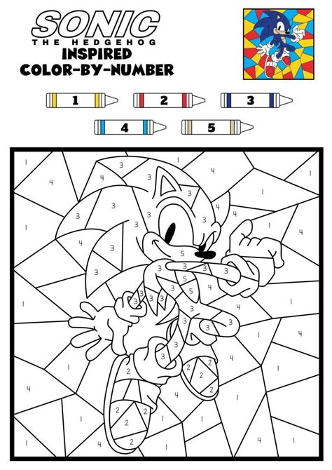 Sonic The Hedgehog Color By Number Printables Artofit