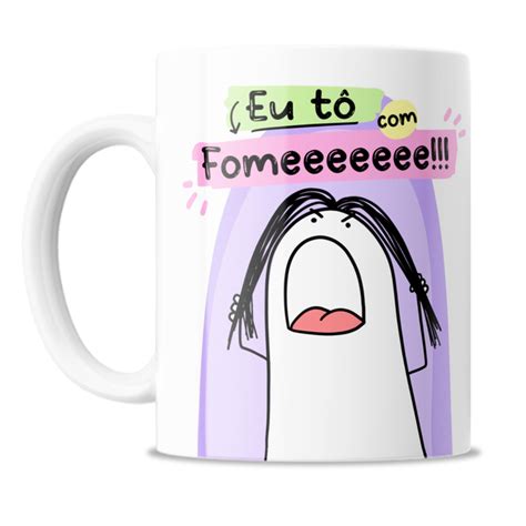 Caneca Flork Meme Bentô Divertida Eu tô fome