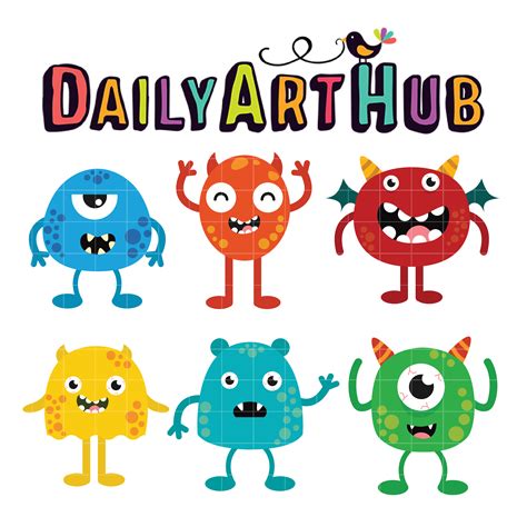Silly Monsters Clip Art Set Daily Art Hub Free Clip Art Everyday