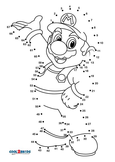Printable Dot To Dot Worksheets In 2020 Super Mario C