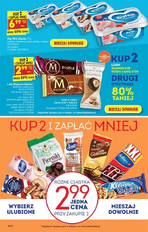 Najnowsza oferta aktualna biedronka od 26.04 do 13.05 i od 22.04 do 5.05.2021.wszystkie promocje w zasięgu. Biedronka 28.10 październik W tym tygodniu - lody magnum ...