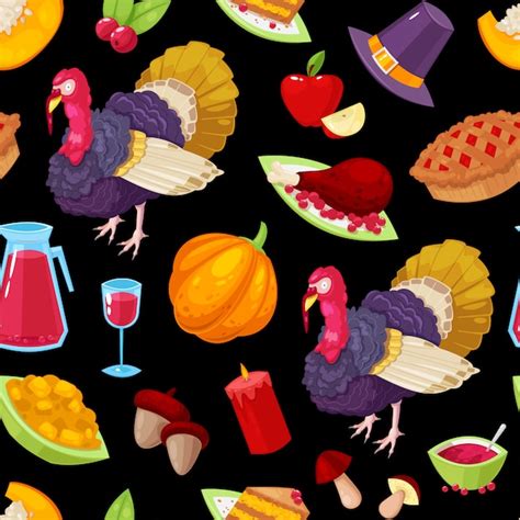 Premium Vector Seamless Pattern For Thanksgiving Day