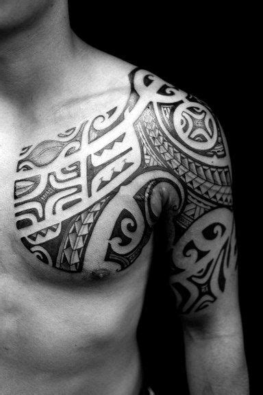 Tribal Chest Tattoos For Men Masculine Design Ideas