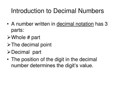 Ppt Decimal Numbers Powerpoint Presentation Free Download Id1029064