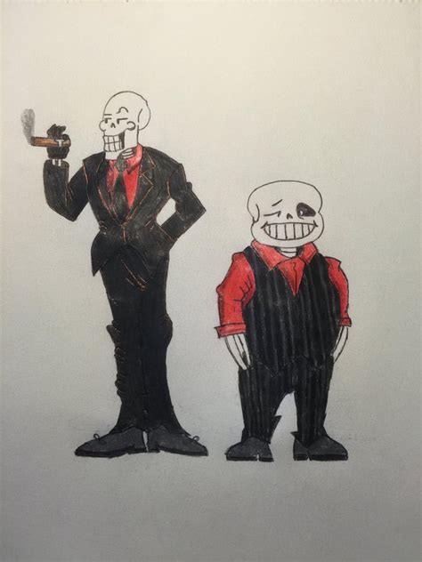 Mafiatale Papyrus And Sans By Therealphant0mking On Deviantart