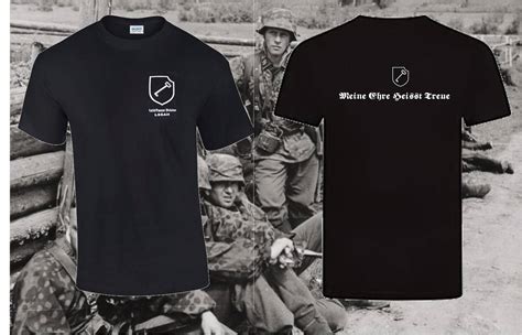 1 Ss Panzer Division “lssah” T Shirt Military Print