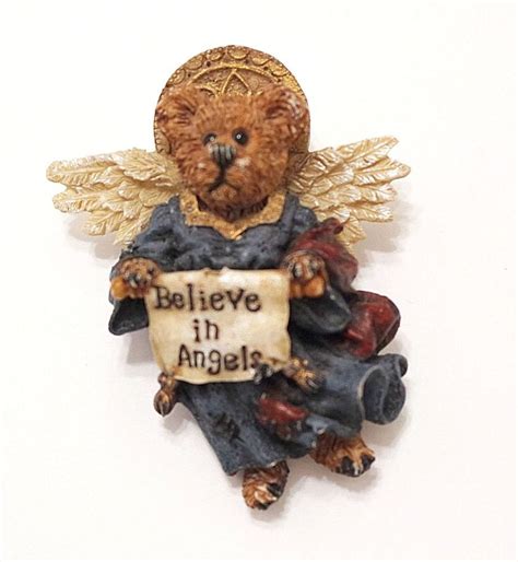 Boyds Bears Resin Angel Bear Believe In Angels Brooch Pin Boyds