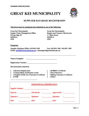 Great Kei Municipality Database Forms Fill Out And Sign Printable PDF Template AirSlate SignNow