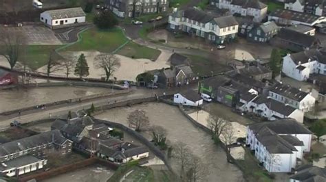 Storm Desmond Helicopter Footage Shows Scale Of Cumbria Floods Bbc News
