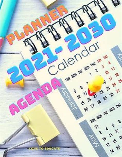 2021 2030 Ten Year Calendar 10 Year Monthly Planner120 Months