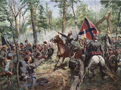 Stonewall Jackson At Cedar Mountain August 9 1862 Rallying His Men