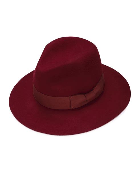 Red Classic Felt Fedora Hat In 2021 Felt Fedora Red Fedora Fedora