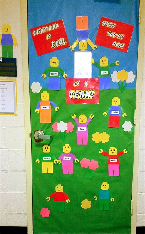 Lego Bulletin Board Welcome Door Lego Classroom Theme Classroom Door