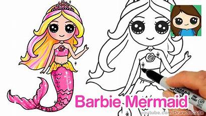 Mermaid Draw Barbie Drawing Chibi Cartoon Drawings