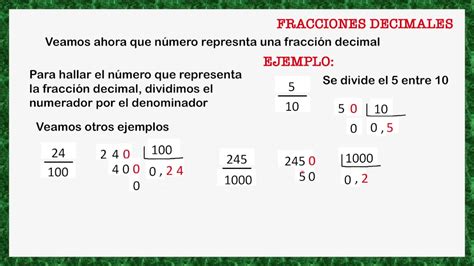 Tabla De Fracciones A Decimales