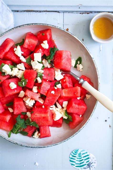 wassermelone minze feta salat rezept zucker zimt und liebe