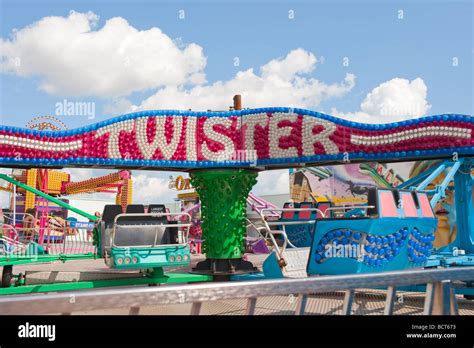 Twister Ride At An Amusement Park Stock Photo 25117991 Alamy